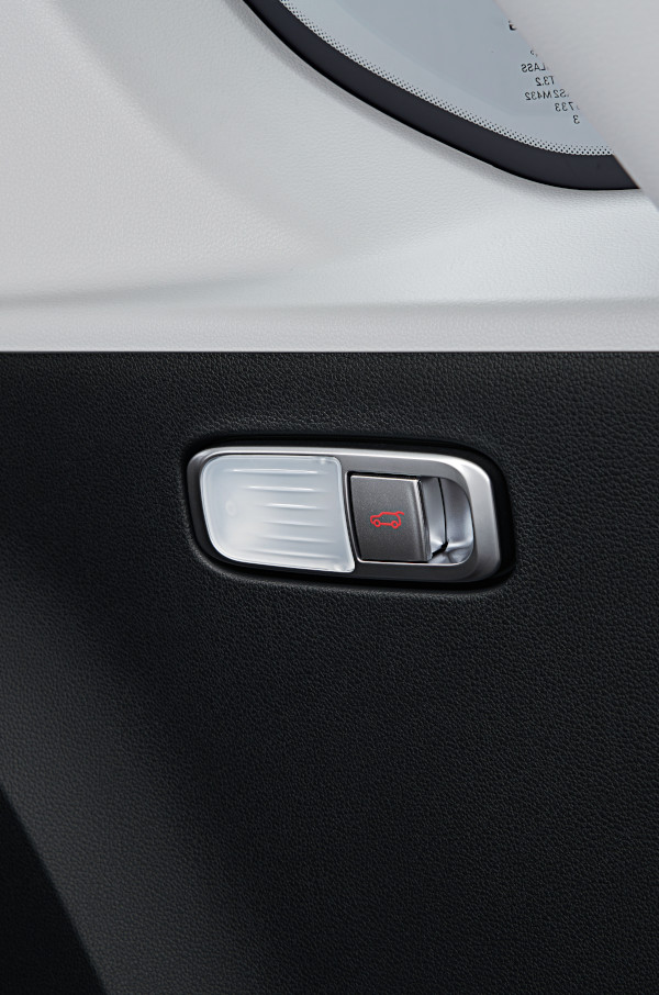 Internal tailgate opening button